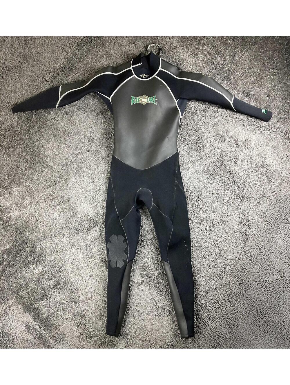 Vintage Rip Curl Wetsuit 3/2 RD-4 Titanium Aqua Ban Full Suit Surf Scuba Mens L